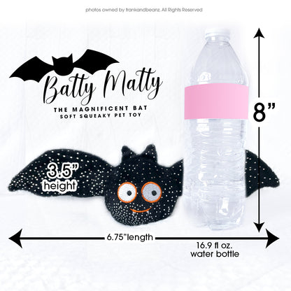 Magnificent Batty Matty Little Bat Squeaky Dog Toy