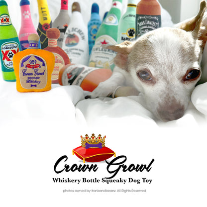 Crown Growl Parody Dog Toy Whiskery Bottle