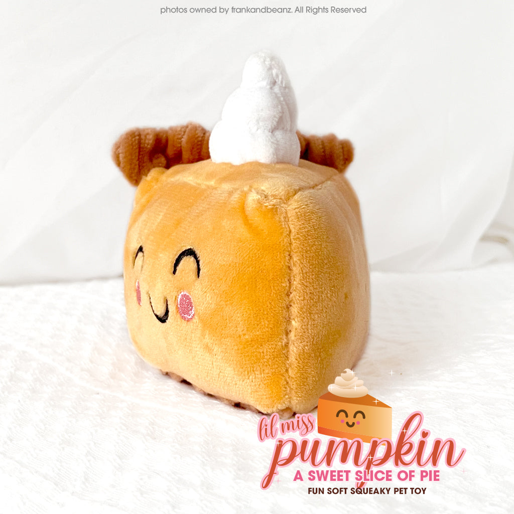 Thanksgiving Dog Toys for Small Dogs Li'l Ms. Pumpkin Pie Mini