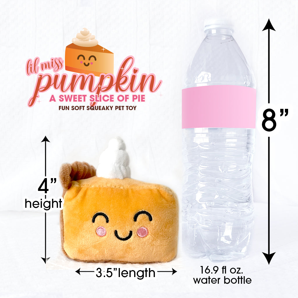 Thanksgiving Dog Toys for Small Dogs Li'l Ms. Pumpkin Pie Mini