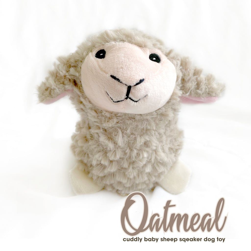 Truffles & Oatmeal Soft Baby Sheep Dog Toys