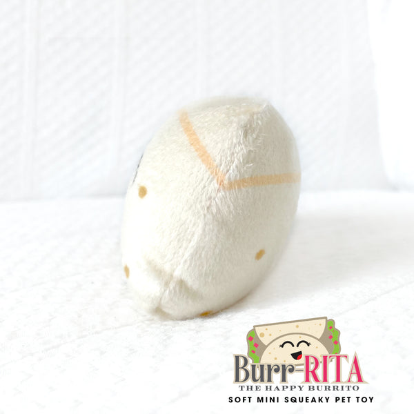 burr-Rita Happy Burrito Mini Squeaky Dog Toy