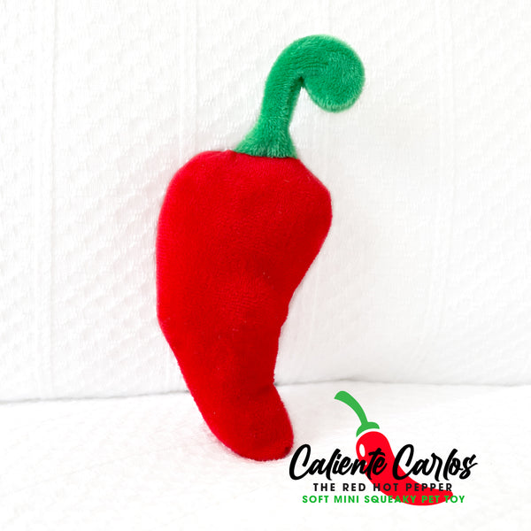 Caliente Carlos Red Pepper Squeaky Little Dog Toys