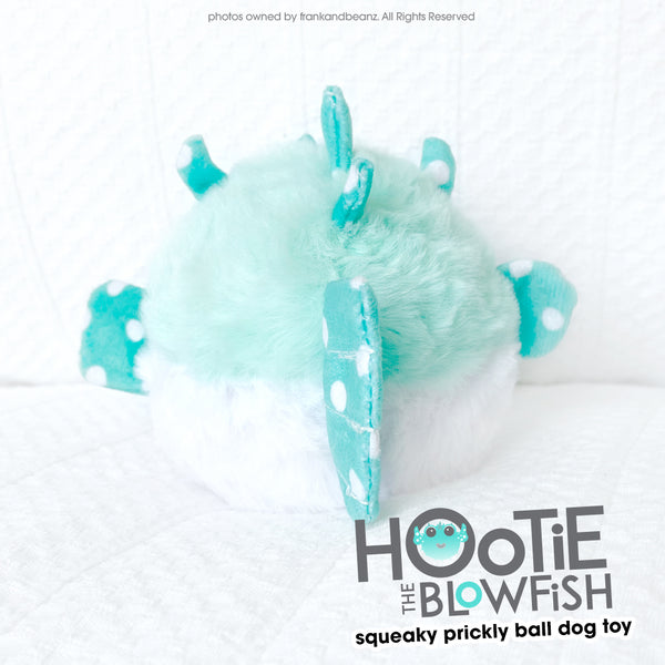 Hootie Blowfish Rough Play Squeaky Ball Dog Toys for Small Medium Dogs
