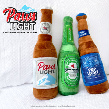 Paws Light Beer Bottle Squeaky Dog Toy