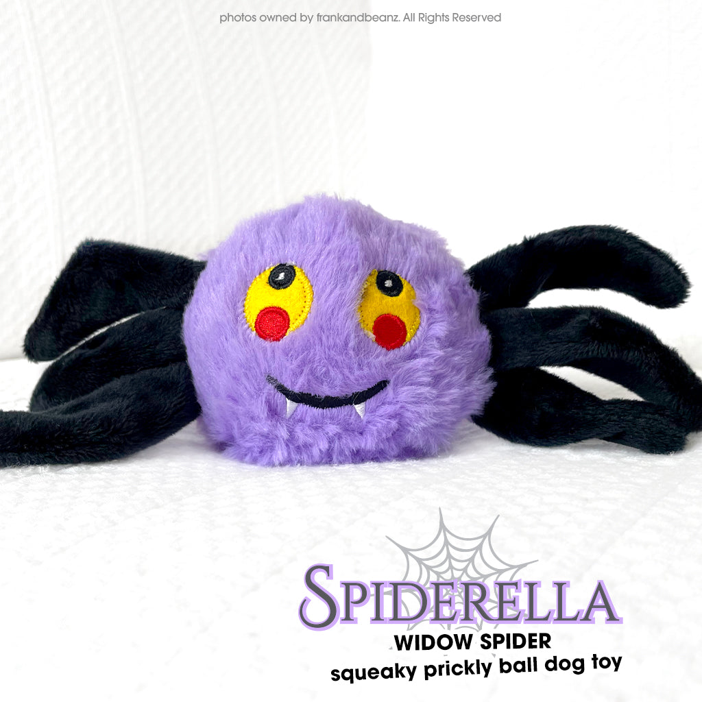 Spiderella The Spider Rough Play Dog Toy Rubber Ball Pet Toys for Small Medium Dogs