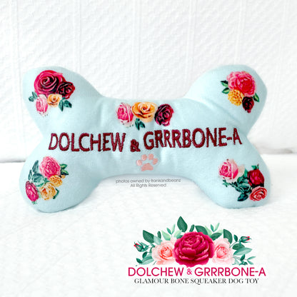 Dolchew GrrBone-A Dog Bone & Ball Floral Dog Toy Set