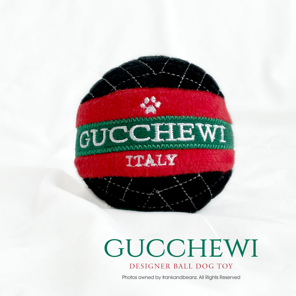 Tour of Italy Gucchewi Bone & Ball Designer Dog Toy