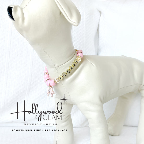 Beverly Hills Hollywood Glam Pearl Dog Necklace