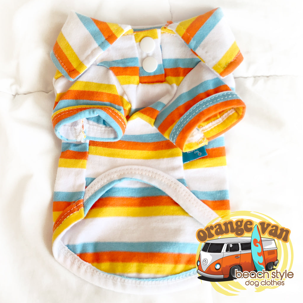 Striped Polo Dog Shirt Dog Clothes for Small Medium Dogs