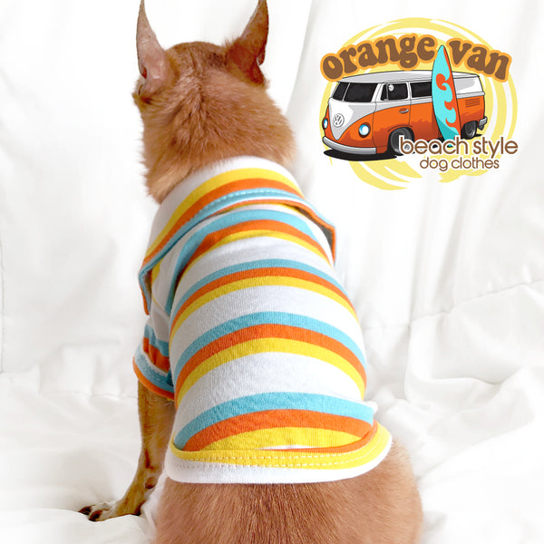 Orange Van-Tommy Sunkist Striped Dog Shirt