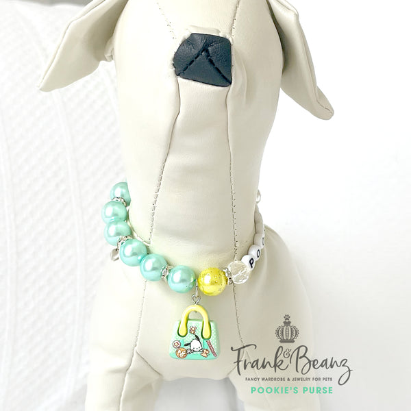 Pookies Purse Deluxe Pearl Dog Necklace Luxury Pet Jewelry