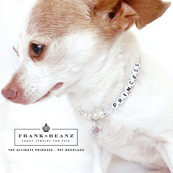 Ultimate Princess Personalized Pearl Dog Necklace Pet Jewelry