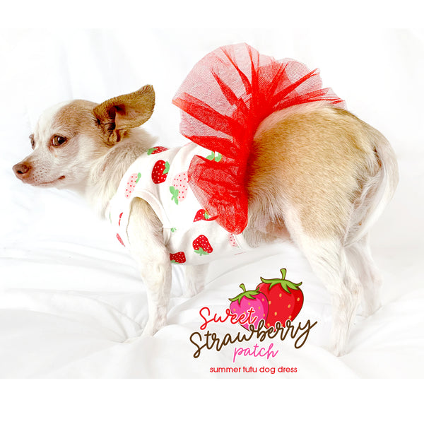 Sweet Strawberry Cute Tutu Dog Dress