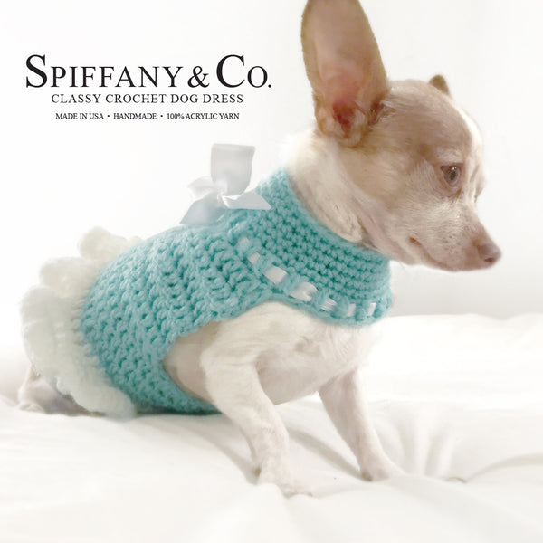 Sniffany & Company Charming Crochet Dog Dress